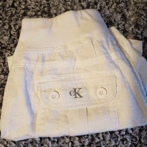 White Calvin Klein shorts